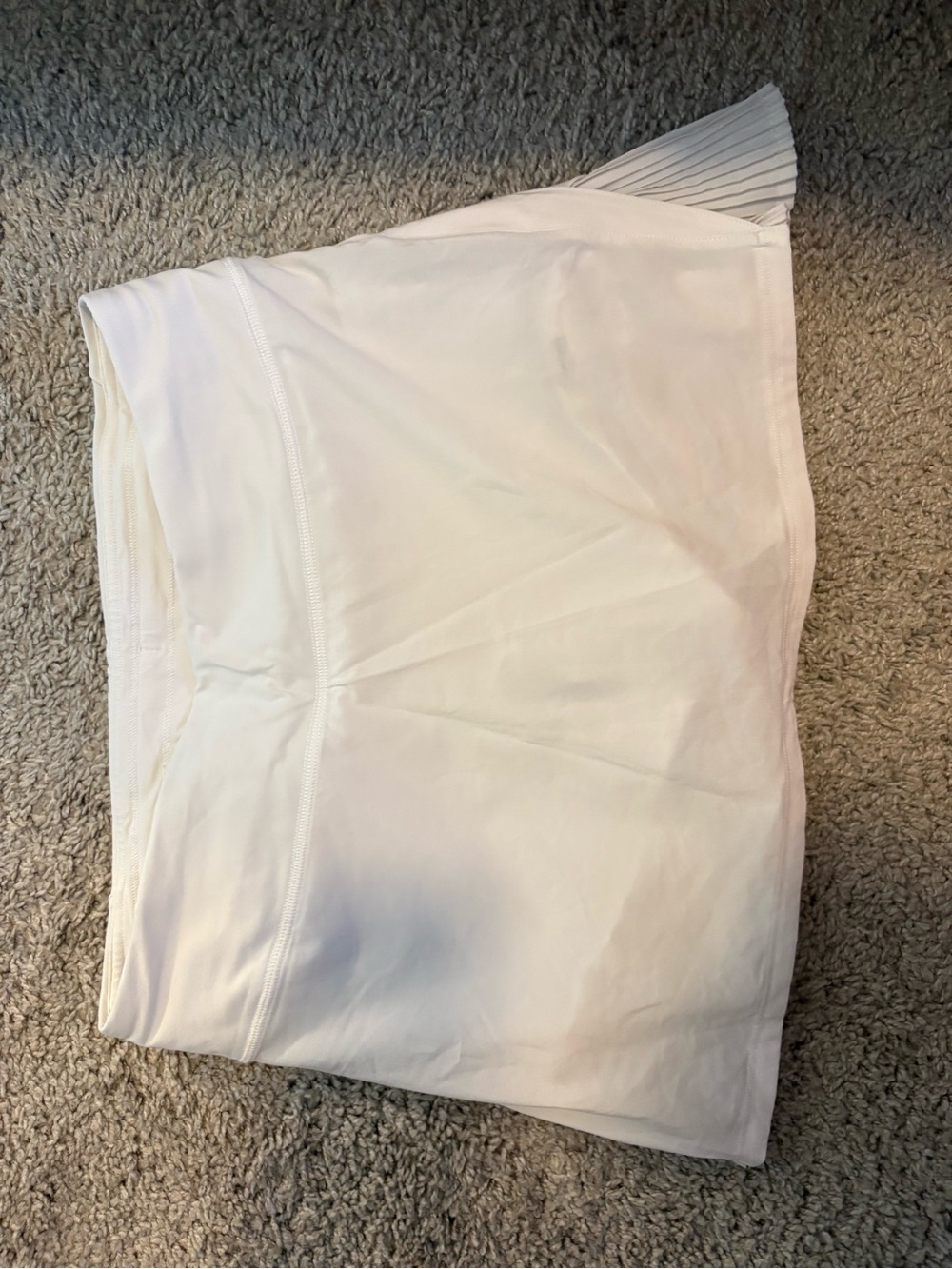 White Lululemon Pleated Tennis Skirt with built in shorts